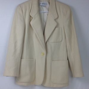 Liz Claiborne petite 6 wool coat cream